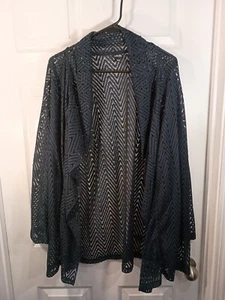 Rafaella Damen Überdeckjacke Oberteil Übergröße 2X offen blau - Bild 1 von 10