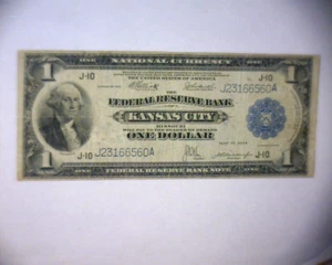 1918 $1 National Currency Note, KANSAS CITY, MO.๐NICE๐RARE๐ - Picture 1 of 3