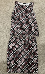 J Jill Size S Outfit Top Smooth Fit Pencil Skirt Multicolor Set Shirt 167 - Picture 1 of 8