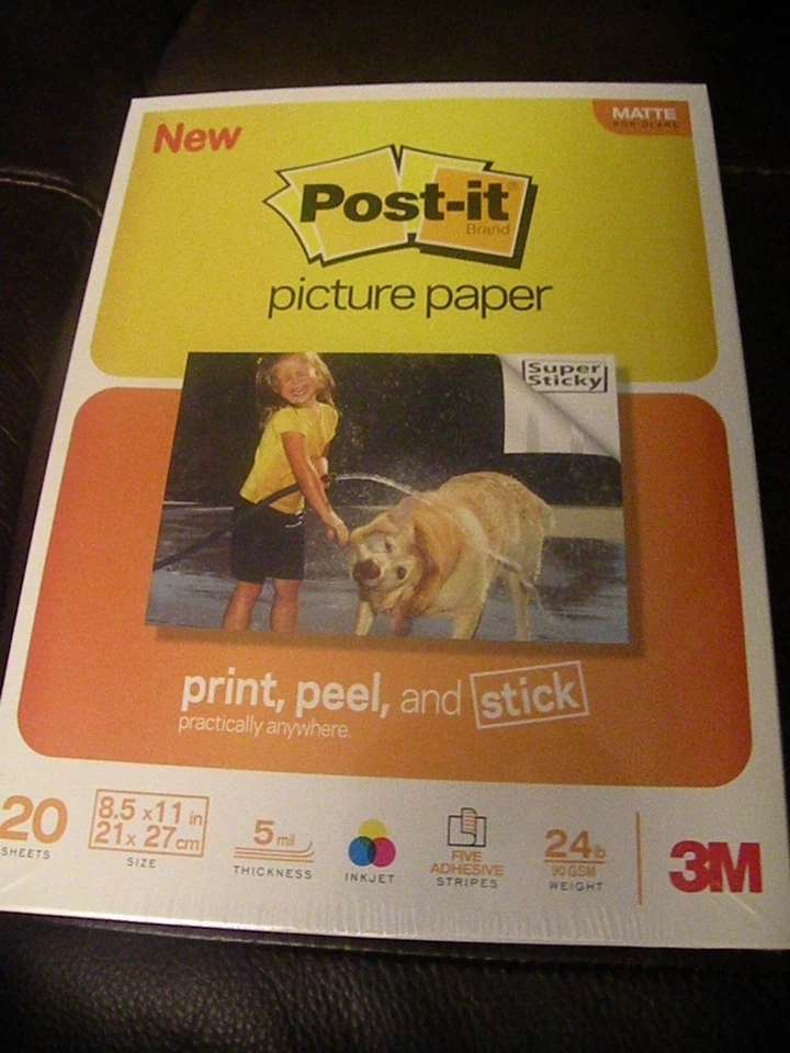 Post-it 8-1/2 x 11 Picture Paper, Matte Finish, 20 Sheets/Pack, New, unopened - Image 1 of 1