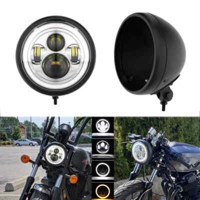 Faro LED 7" + Soporte de carcasa para Suzuki Boulevard M109R M50 M90 M95 S40 Foto 1 de 4