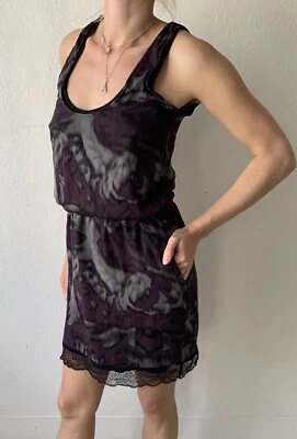 Robert Rodriguez серый бордо шелк racerback карманы cami blouson скольжения платье 4 - Изображение 1 из 4