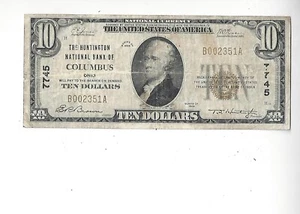 1929 $10 Columbus, Ohio National Bank Note - Picture 1 of 2