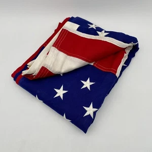 Vintage 50 Star Bulldog Dettras Bunting Cotton American Flag 3'x5' Stitched USA - Picture 1 of 6