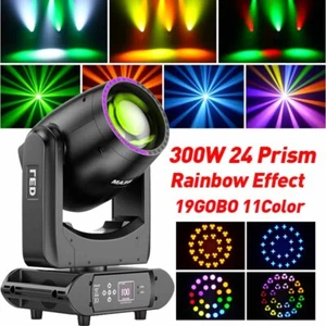 300W LED 24 Prism Moving Head Light Beam Stage DMX Spot Disco Party DJ Lighting - Picture 1 of 18