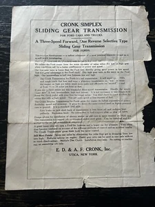 Ford Motor Company Anfang des 20. Jahrhunderts Ephemera - Bild 1 von 2