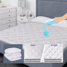 EXTRA DEEP QUILTED WATERPROOF MATRESS MATTRESS PROTECTOR FITTED BED COVER UK Siz