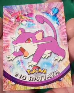 Vintage Rare 90s Rattata #19 BLACK Logo NON-Holo Series 1 TOPPS TCG Pokemon Card - Picture 1 of 21