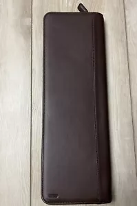Custodia cravatta vintage COACH in pelle, pochette da viaggio gioielli bagaglio lungo 16 pollici - Foto 1 di 8
