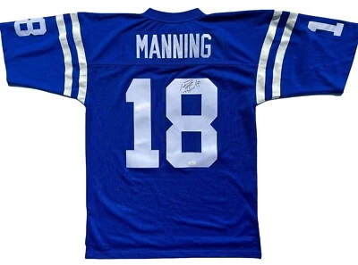 PEYTON MANNING SIGNED MITCHELL & NESS INDIANAPOLIS COLTS FOOTBALL JERSEY JSA  - Image 1 of 4