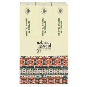 12 x Native Soul White Sage and Cedar Incense / Smudge Joss Stick Packs - UK - Picture 1 of 1