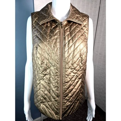 Chaleco Chico's Dorado 2 Bolsillos Talla 1 Foto 1 de 2