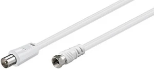 3x kabel przyłączeniowy SAT / anteny biały 1,50 m; AKFT 0150 1,5m SB - Zdjęcie 1 z 2