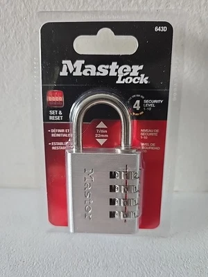 Master Lock 643D 1-9/16 Inch Combination Padlock New  - Image 1 of 2