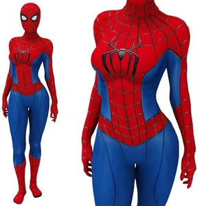 2026 Mono Mujer Araña Disfraz Disfraz Hombre Araña Traje Adulto Niños Halloween - Imagen 1 de 8