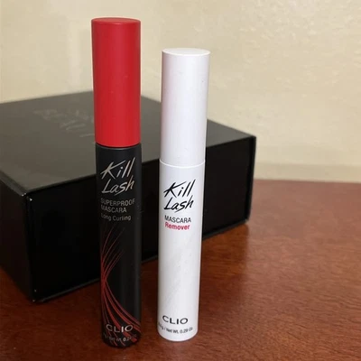 Máscara de pestañas KILL LASH superproof negra larga rizado y matar removedor de pestañas Clio Foto 1 de 2