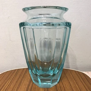 Große Vase Moser Eternity 20 cm Tschechien Türkis Hellblau Art Déco antik Design - Picture 1 of 9