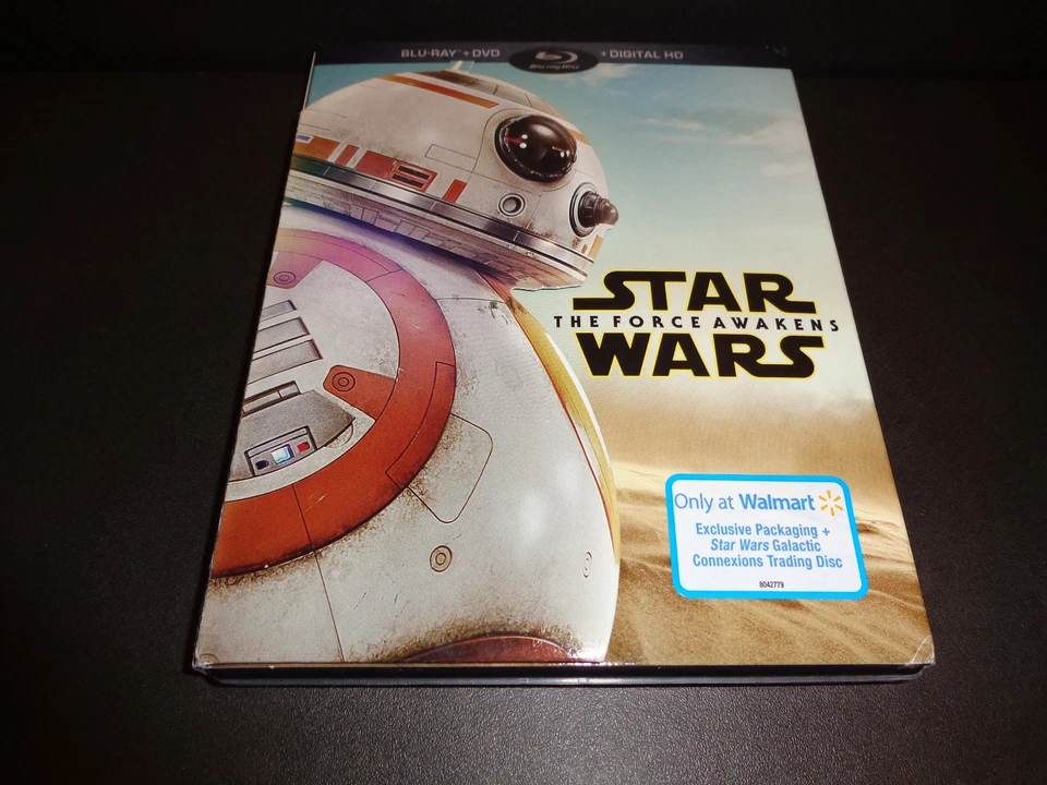 Star Wars The Force Awakens BLURAY DVD Walmart Bb8 Flip Slipcover