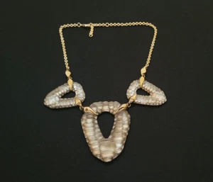 Alexis Bittar Crocodile Lucite Pendant Necklace - Picture 1 of 6