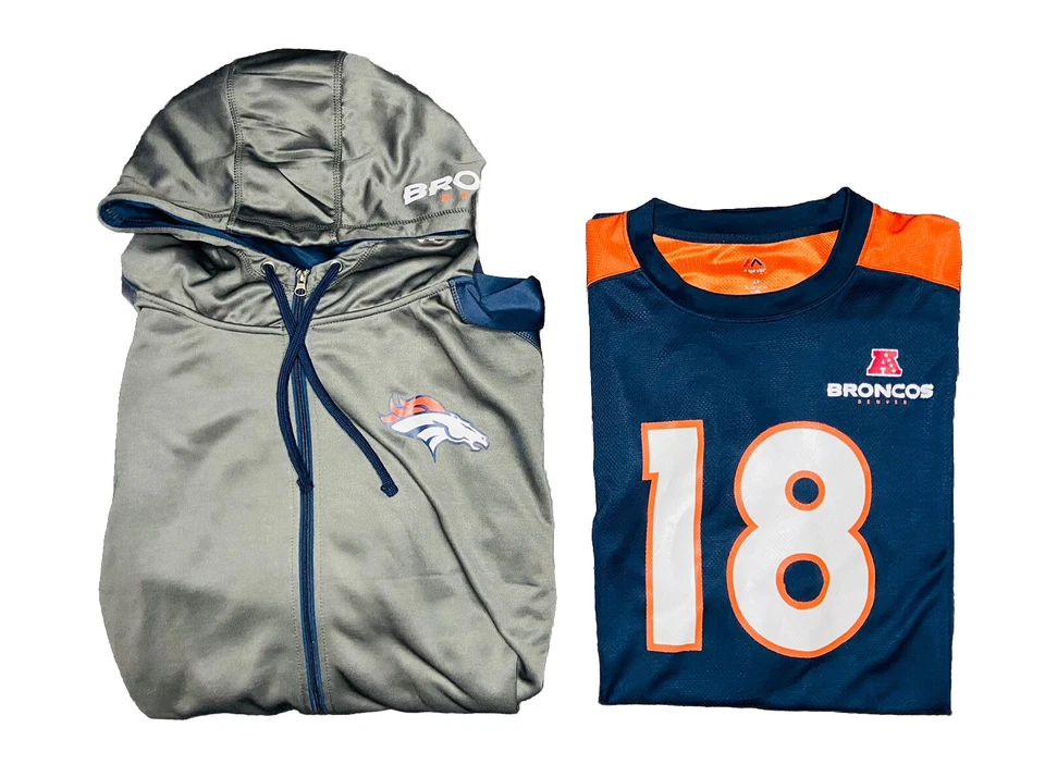 *LOTE* Majestic NFL Denver Broncos Peyton Manning Jersey Camisa y Chaqueta; 4XLT Foto 1 de 4