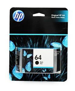 New Genuine HP 64 Black Standard Yield Ink Cartridge - Warranty Ends 2024