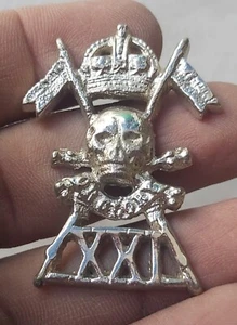 BRITISH INDIA **SKULL XXL** BADGE WITH ROYAL CROWN L@@K - Picture 1 of 2