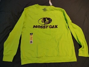 Nueva Sudadera Mossy Oak Manga Larga Verde Neón Vellón Caza Pesca Camisa XL - Imagen 1 de 6