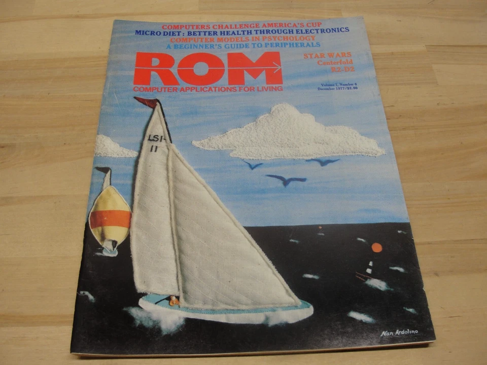 * RARE DEC 1977 ROM COMPUTER APPLICATIONS FOR LIVING MAGAZINE R2-D2 CENTERFOLD - Image 1 of 2