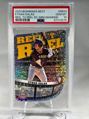 2023 Bowman's Best Ethan Salas Reel to Reel Mini Diamond PSA 10 Padres💎POP 4 - Image 1 of 2