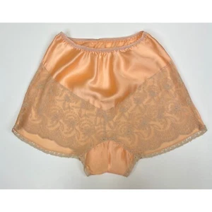 Vintage Sexy Lingerie 1940s peachy pink silk satin tap pants lace lingerie AS IS - Picture 1 of 5