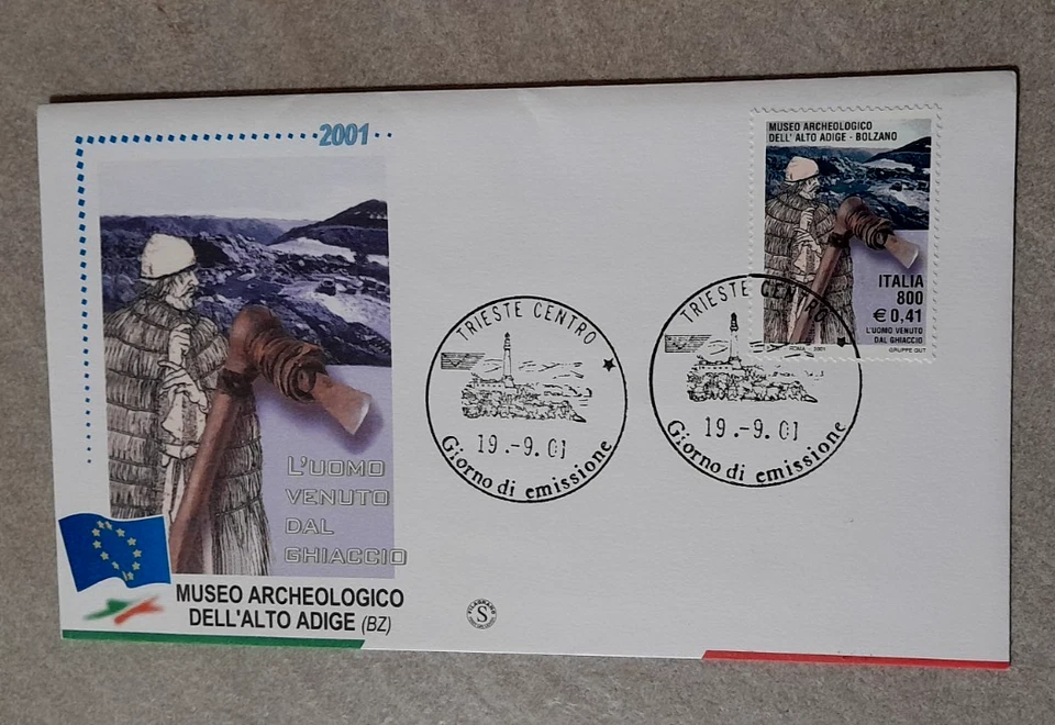 2001 busta primo giorno museo archeologico Alto Adige - Immagine 1 di 1