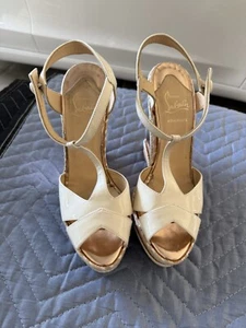 Christian Louboutin Women's Cream Espadrille Sandals - Picture 1 of 3
