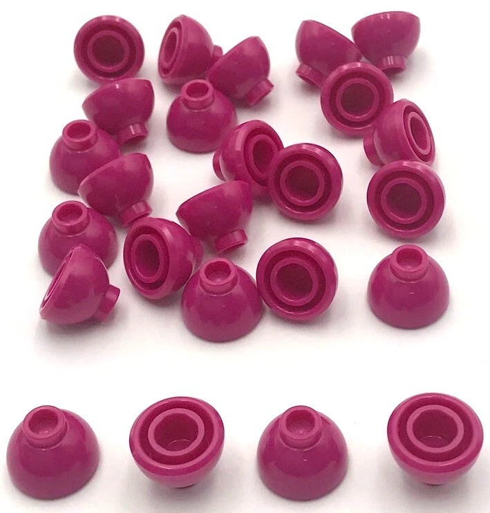 Lego 25 New Magenta Bricks Blocks Round 1 1/2 x 1 1/2 x 2/3 Dome Tops Parts - Image 1 of 1