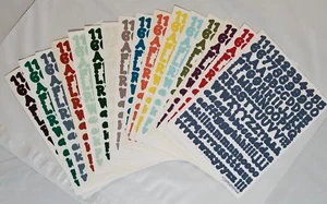 RARE - 2 SHEETS - PAPER ADVENTURES "DOT" LETTERS Stickers - ABC & 123 ABC/123 - Picture 1 of 6