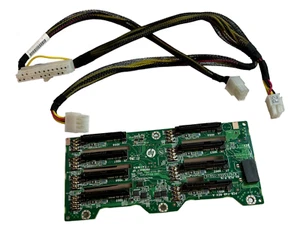 HP ProLiant DL380 G8 8-Bay SAS Festplatte Backplane Board 643705-001 mit Kabeln - Bild 1 von 3