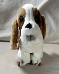 🚨VINTAGE 9,5” Peluche Creazioni da Charm Co Basset Hound Cane Giocattolo-Abbaiare Push - Foto 1 di 8