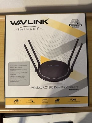 Wireless Wavlink AC1200 Dual Band Gigabit Router 2.4 G + 5G - Image 1 of 3