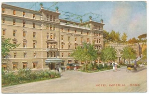 Hotel Imperial Rome Italy Richter & Co. Advertising Postcard Posted Roma 1926 - Imagen 1 de 2