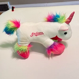 FOCO Cleveland Indians Unicorn Plush NHL Embroidered Emblem White Pink 12' - Picture 1 of 5