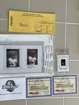 Griffey Jr 2013 Topps Vault 1/1 Fronts Photos & Matching Final Slide Lot - Image 1 of 4