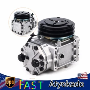 A/C Compressor w/ Clutch York For Freightliner Peterbilt kenworth #ET210L-25073C - Picture 1 of 11