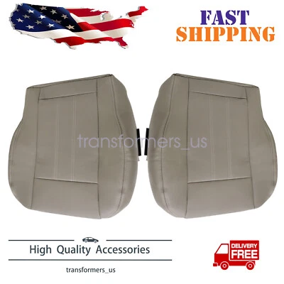 Se adapta a Chrysler Town & Country 2011-2016 ambos lados parte inferior cubierta de asiento de cuero tostado Foto 1 de 4