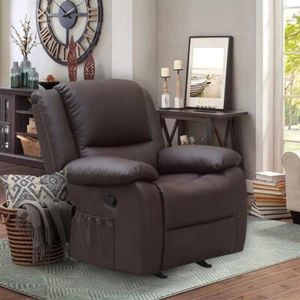 Faux Leather Heated Massage Chair - Picture 1 of 4