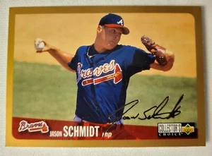 1996 Upper Deck Choice Jason Schmidt GOLD SIGNATURE Baseball Card - Picture 1 of 2