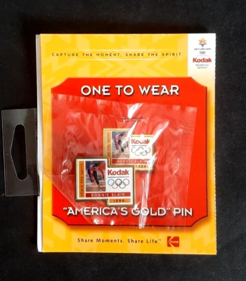 2002 Salt Lake City Olympics KODAK 1994 Bonnie Blair Speed Skating Lapel Pin - Image 1 of 4