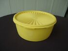 vintage retro tupperware yellow biscuit cake canister 1204-15 servalier