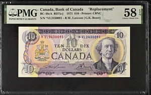 Canada Replacement 10 Dollars 1971 Lawson Bouey *VL2430091 - PMG 58 CH AU EPQ - Picture 1 of 2