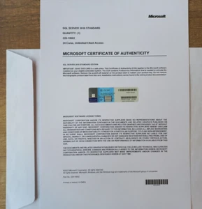 Microsoft SQL Server 2016 Standard 24 Core License unlimited User CALs 228-10602 - Picture 1 of 12