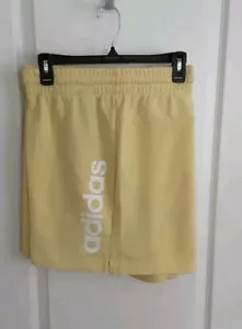 Adidas Women's Plus Essentials Linear French Terry Shorts Yellow Size:3X - Picture 1 of 2