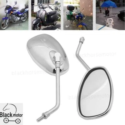 Espejos retrovisores cromados para motocicleta Honda Shadow Spirit 750 1100 VTX1300 VTX1800 10 MM Foto 1 de 4